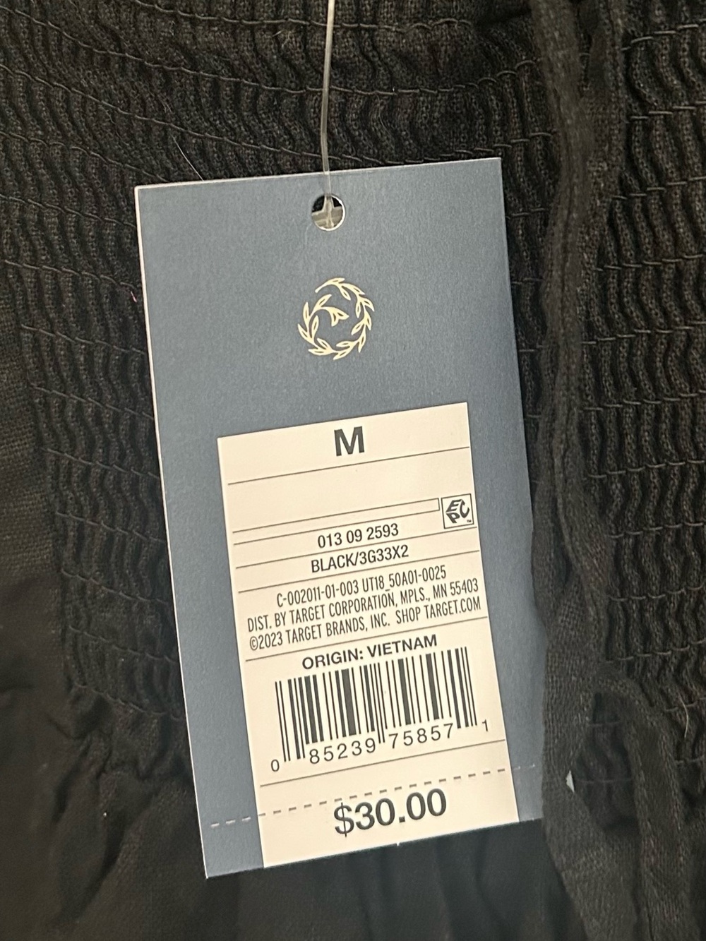 NWT Universal Thread linen blend Black Midi Slip Dress with Double Straps -Med - Picture 6 of 7